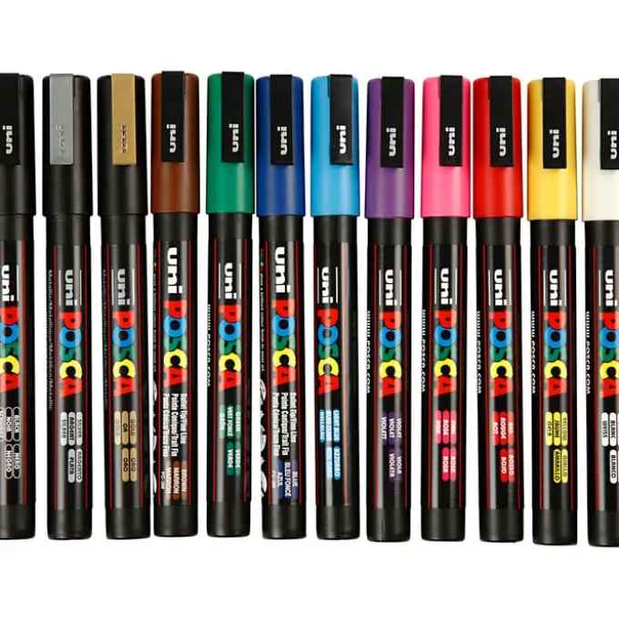 Posca Filzstifte PC-3M - Grundfarben, 12 Stk.