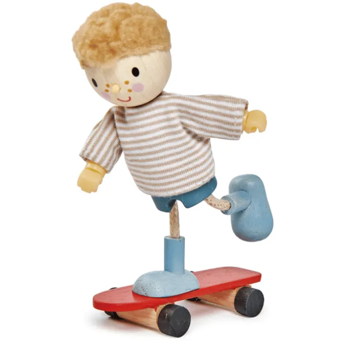 Puppenhausfigur - Edward & Skateboard