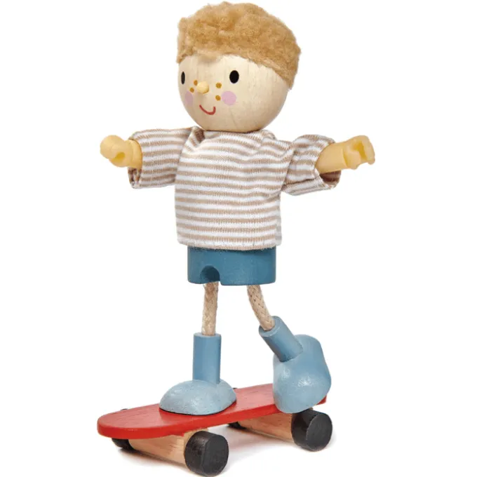 Puppenhausfigur - Edward & Skateboard