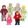 Puppenhausfiguren - Familie, mit Großeltern