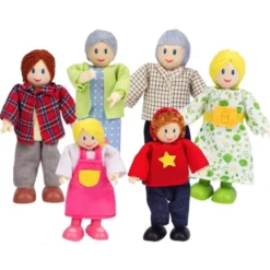 Puppenhausfiguren - Familie, mit Großeltern