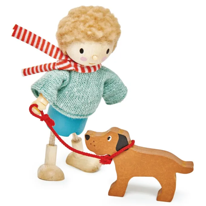 Puppenhausfigur - Herr Goodwood & Hund