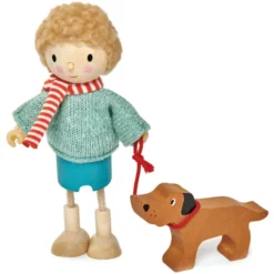 Puppenhausfigur - Herr Goodwood & Hund