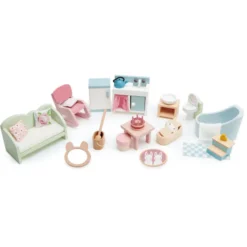 Puppenhausmöbel - Wohnzimmer, Küche, Bad