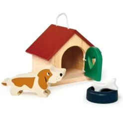 Puppenhaus Zubehör - Hund + Hundehütte