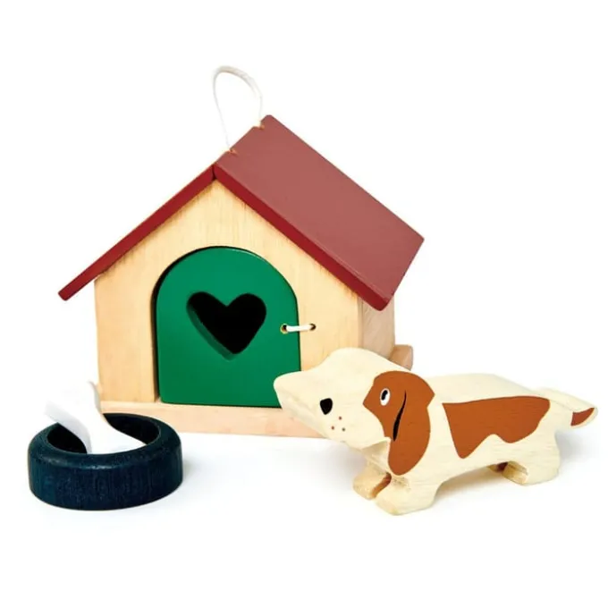 Puppenhaus Zubehör - Hund + Hundehütte