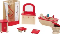 Puppenhaus Zubehör - klassisches Badezimmer