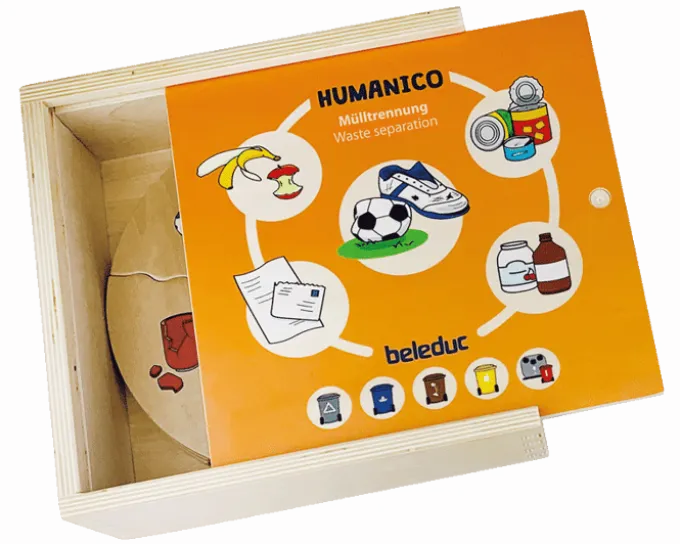 Puzzle in Schachtel - Mülltrennung, 5 Stk.