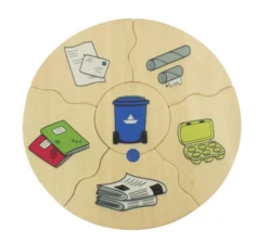 Puzzle in Schachtel - Mülltrennung, 5 Stk.