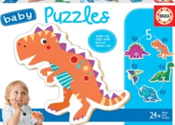 Puzzle m. Dinosaurier - Ab 2 Jahre