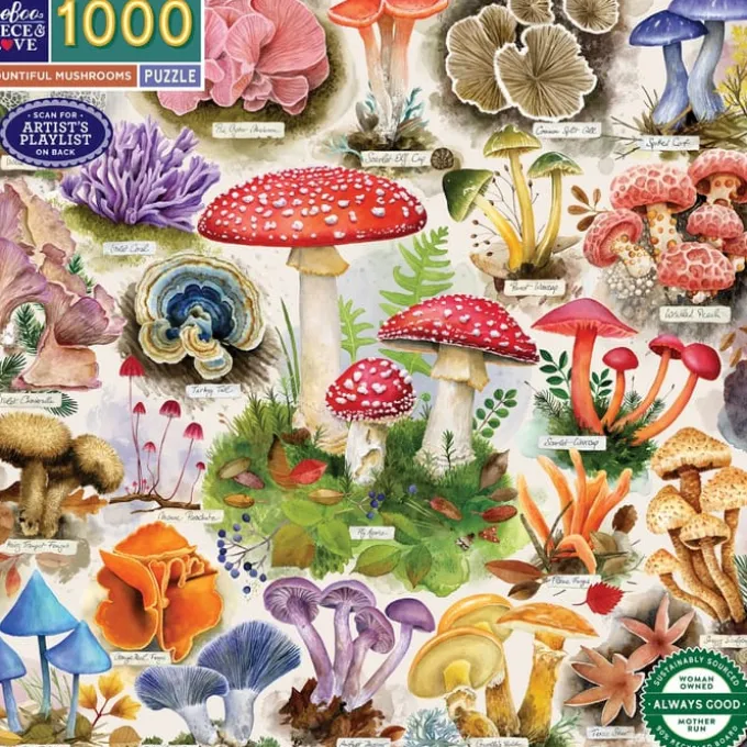 Puzzle mit 1.000 Teilen - Bountiful Mushrooms