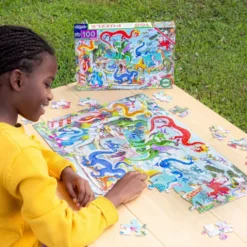 Puzzle mit 100 Teilen - Die Welt der Drachen