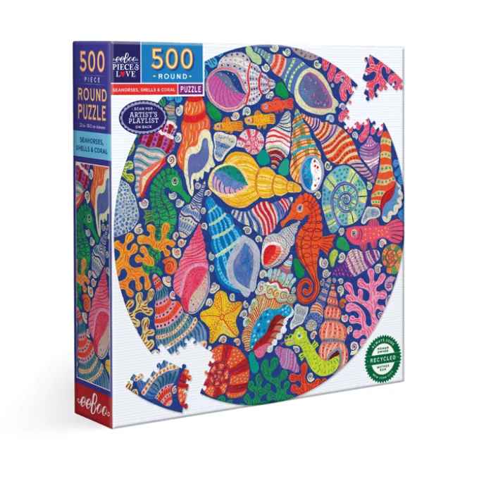 Puzzle mit 500 Teilen - Seepferdchen und Korallen