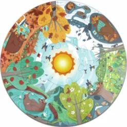 Puzzle m. 16 Teilen - Jahreszeiten