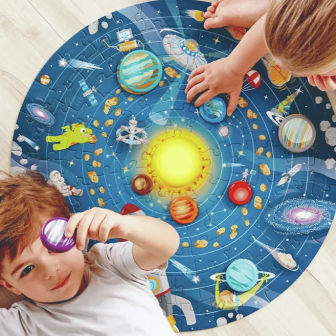 Puzzle m. 100 Teilen - Sonnensystem