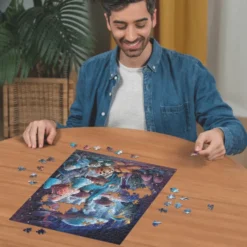 Puzzlespiel mit 500 Teilen – Pilze im Mondschein