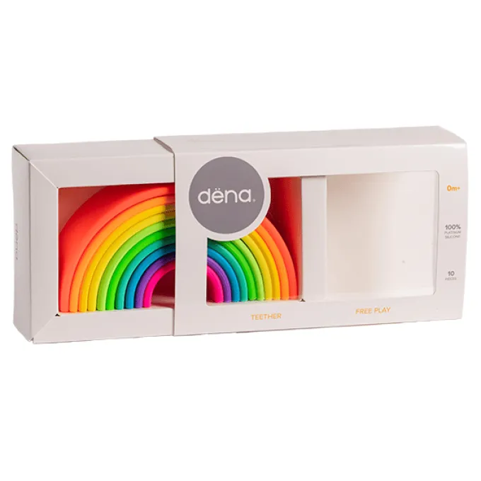 Regenbogen aus Silikon - Neon, 10 Teile