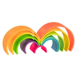 Regenbogen aus Silikon - Neon, 10 Teile