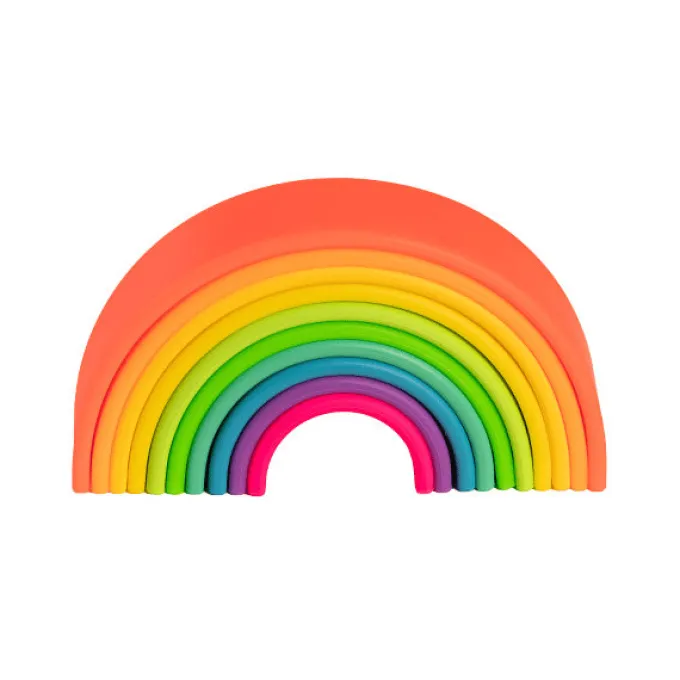 Regenbogen aus Silikon - Neon, 10 Teile
