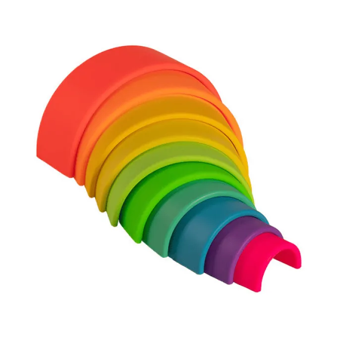 Regenbogen aus Silikon - Neon, 10 Teile