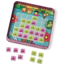 Reisespiel - 4 Frösche in einer Reihe
