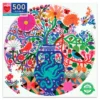 Rundes Puzzle, 500 Teile - Birds & Flowers