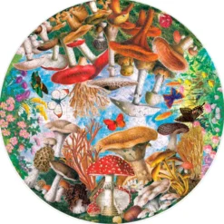 Rundes Puzzle, 500 Teile - Mushrooms