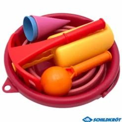 Sandspiel - Eimerset mit 7 Teilen - Rot