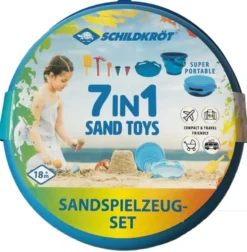 Sandspielzeug - Eimerset mit 7 Teilen - blau