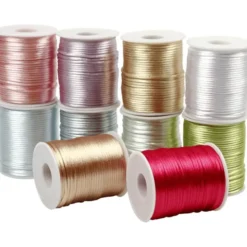Satinband Ø2 mm, 50 m – Pastellfarben, 10 Stk.