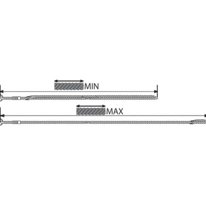 Schaukel Zubehör - justierbares Seil 100 - 185 cm