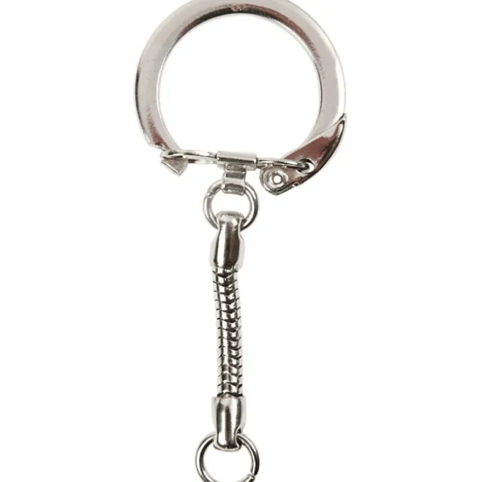 Schlüsselringe mit Kette, 5 Stk.