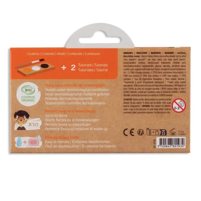 Schminkpalette 3 Farben - Tiger & Fuchs
