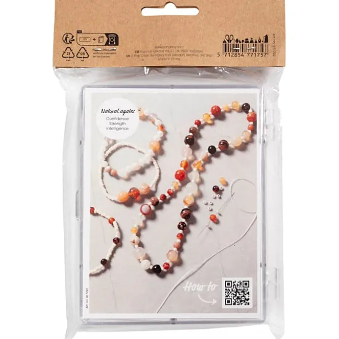 Schmuck Bastelset - Achatperlen, braun & co.
