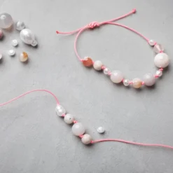 Schmuck Bastelset - Achatperlen, pink & co.
