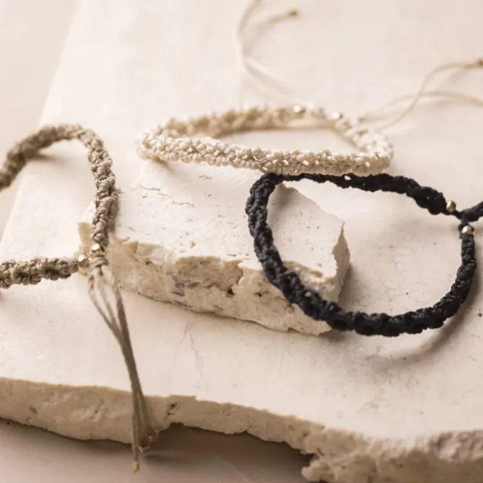 Schmuck Bastelset - Makramee Armbänder, 3 Stk.