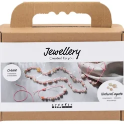 Schmuckset – Halskette & Armband, Natur-Achat