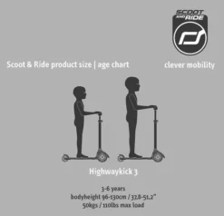 Scooter - Highwaykick 3 mit LED, Lemon