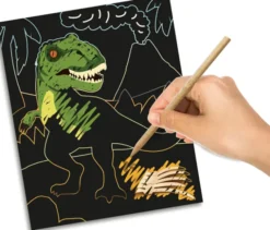 Scratch Art Kratzkunst - Glow in the dark Dinosaur