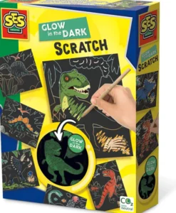 Scratch Art Kratzkunst - Glow in the dark Dinosaur