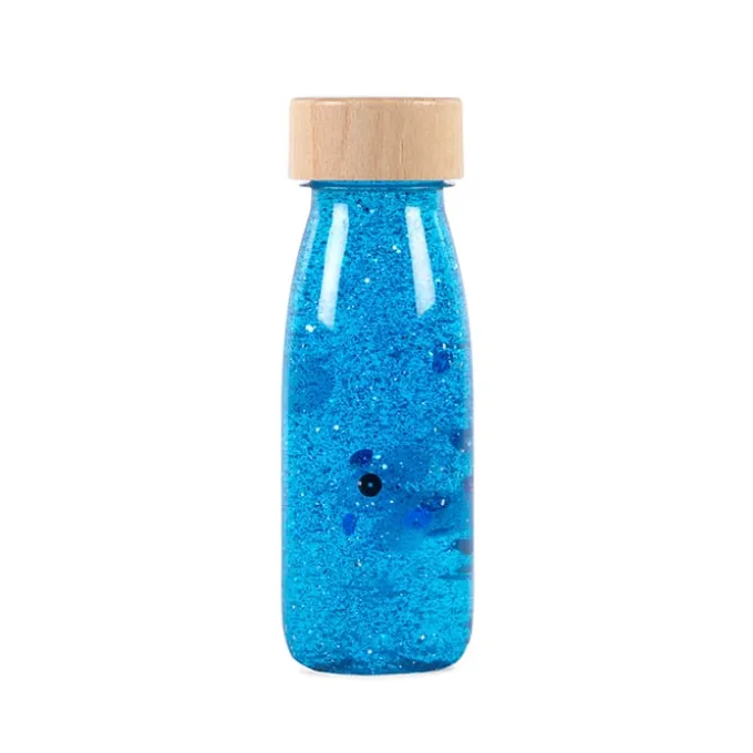 Sensorikflasche - Glitzer, blau