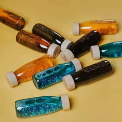 Sensorikflasche - Glitzer, kurkuma