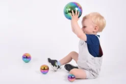 Sensorikkugeln aus Stahl - Regenbogen, 4 Stk.
