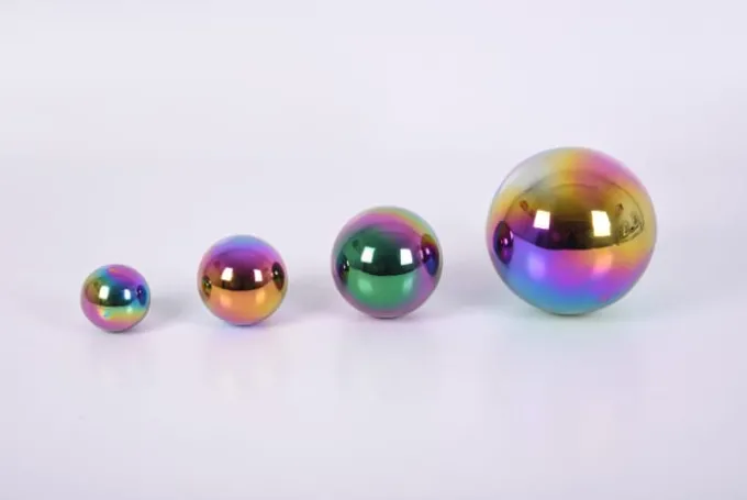 Sensorikkugeln aus Stahl - Regenbogen, 4 Stk.