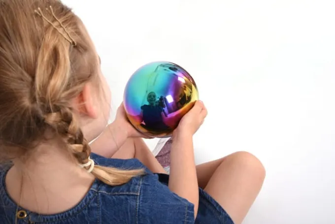 Sensorikkugeln aus Stahl - Regenbogen, 4 Stk.