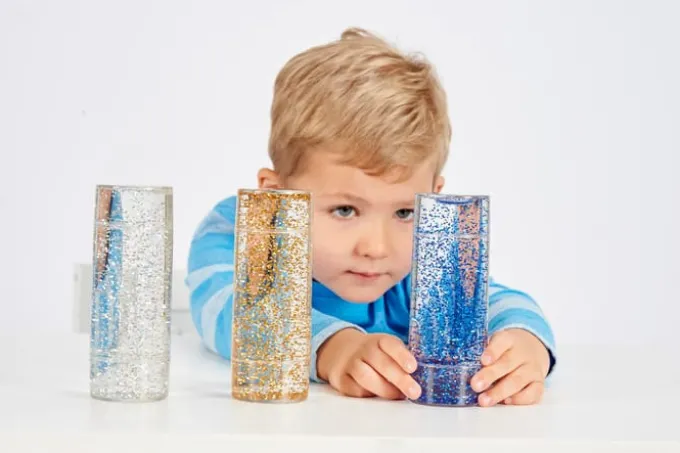 Sensorikröhre - Glitzersturm, 3 Stk.
