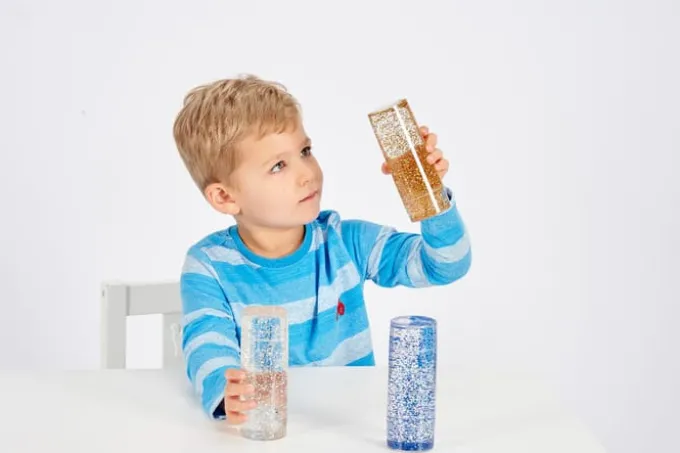 Sensorikröhre - Glitzersturm, 3 Stk.
