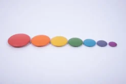 Sensoriksteine aus Holz - Regenbogen, 7 Stk.