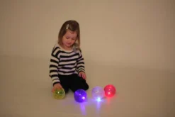 Sensorische Bälle mit LED-Licht, 4 Stk.
