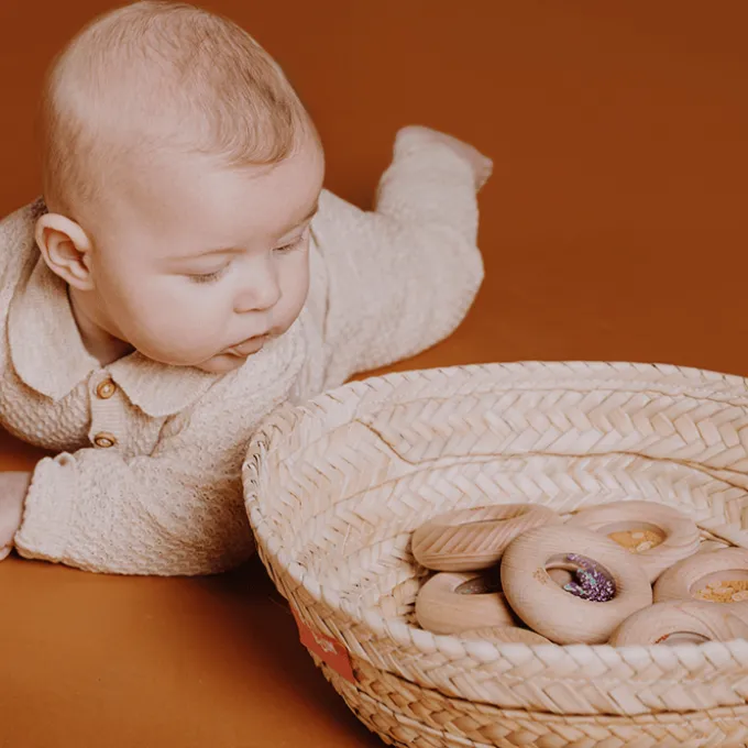 Sensorischer Donut, 7 cm - Orangen